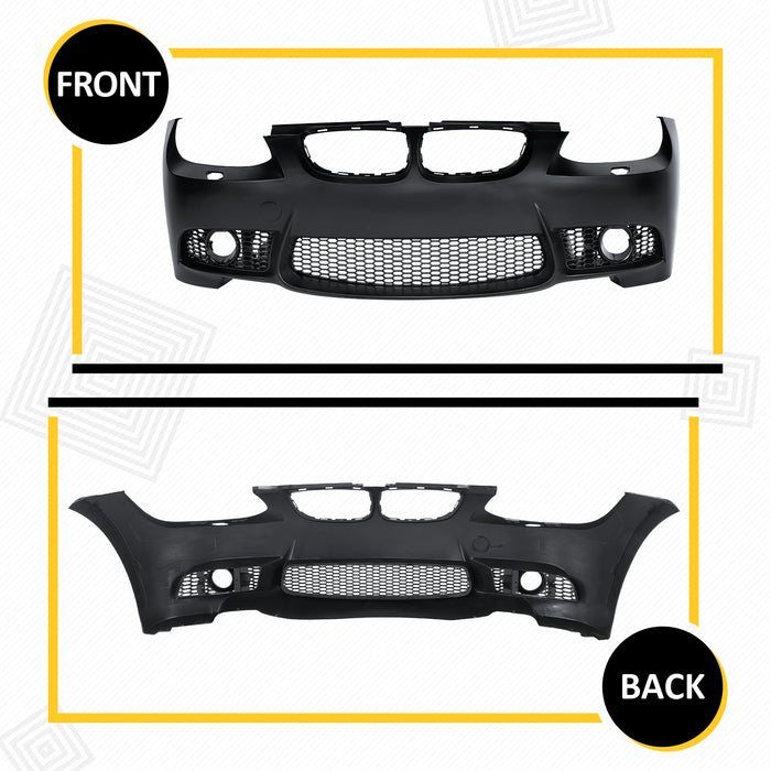 PENSUN M3 Style Front Bumper Cover With Fog Lights Fit for 2007-2010 BMW E92 E93 328i 335i Coupe