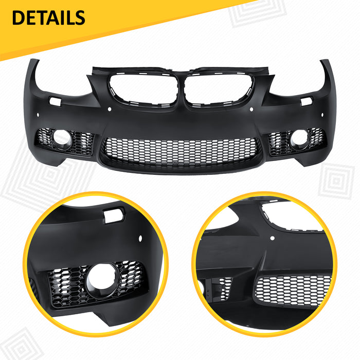 PENSUN M3 Style Front Bumper W/PDC Fit for 2011-2019 BMW E92 E93 3-Series 335