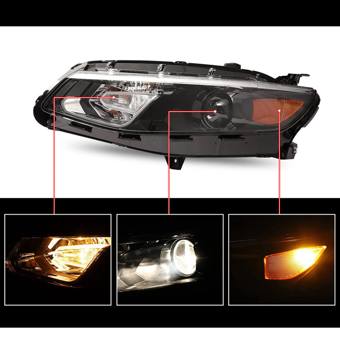 PENSUN Headlights Assembly Fit for 2016 2017 2018 Chevrolet Malibu, Headlamp Halogen