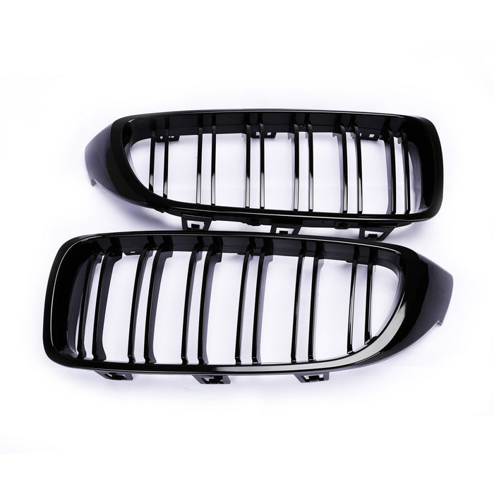 PENSUN Kidney Grilles Grill For BMW 4 Series F32 F33 F36 F82 F80 Double Slat / Gloss Black